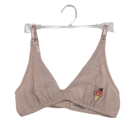 Love & Swans - Women's Ice Cream Cone Embroidery Mesh Bralette