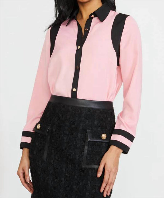 Stellah - Color Block Long Sleeve Shirt