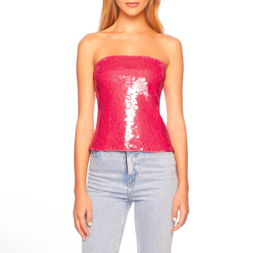 Susana Monaco - Sheer Sequin Tube Top