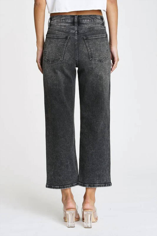 Eunina - High Rise Wide Leg Crop Jean