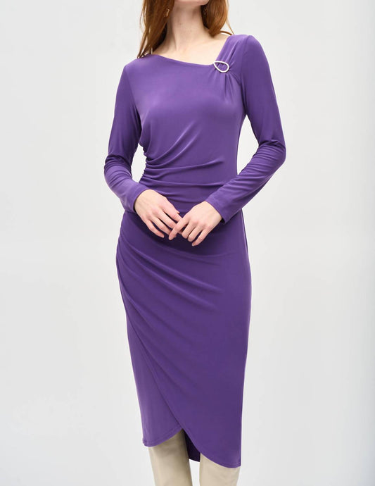 Joseph Ribkoff - Jewel Neck Bodycon Midi Dress