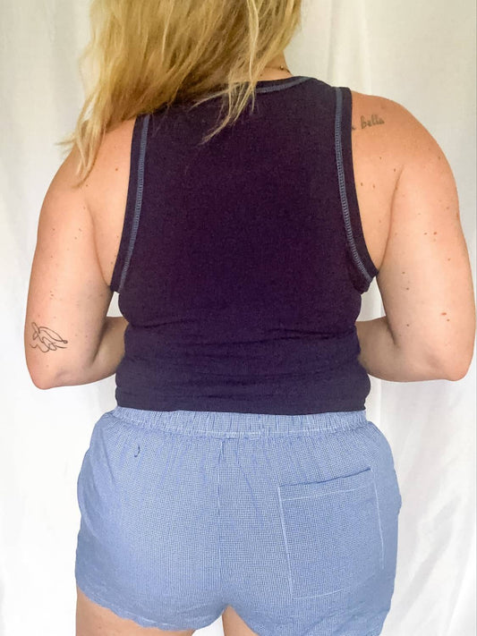 Le Lis - Women's Coastal Stitch Ribbed Tank Top