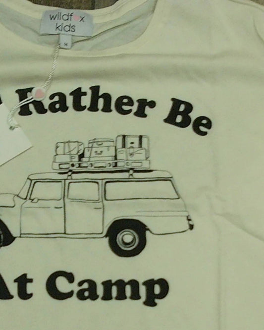 Wildfox - Girl's Rather Be Camping Print T-shirt