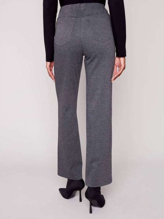 Charlie B - Charlie B Plaid Flare Leg Knit Pant