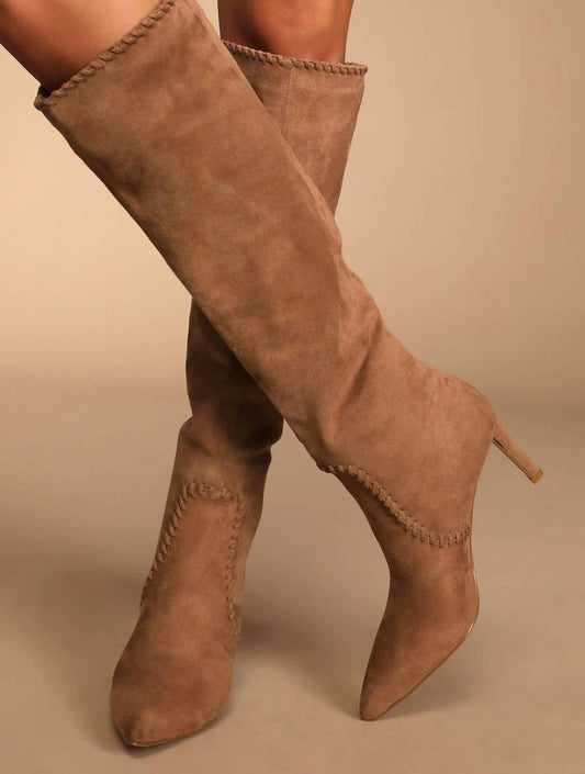 Billini - Brielle Suede Knee-high Slip-on Boots