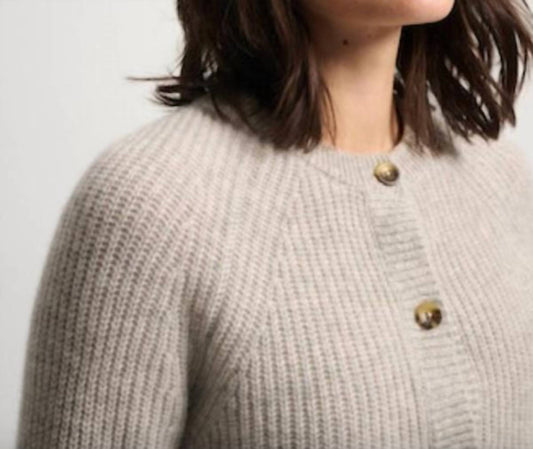 White + Warren - Cashmere Ribbed Button Cardigan