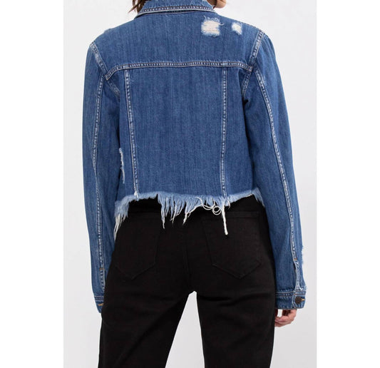 Katrina Destroyed Fitted Denim Jacket