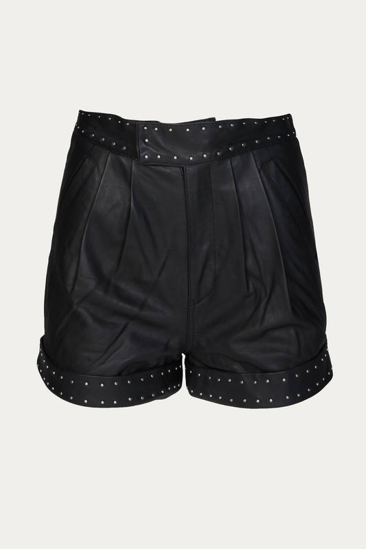 SHORTS WITH STUDDED BELT