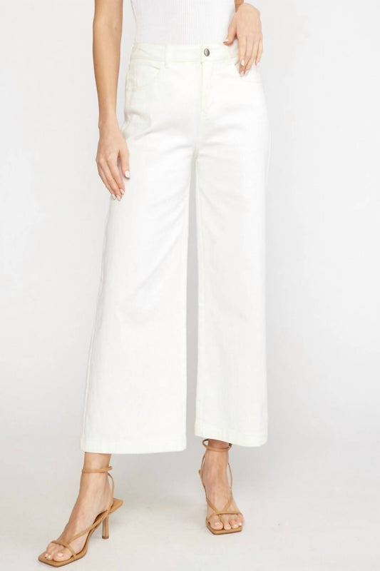 Entro - Women's High Waist Wide Leg Pants