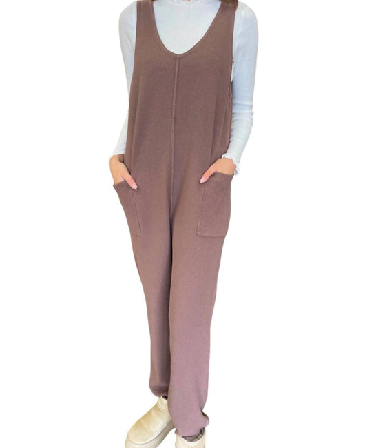 Anniewear - Textured Sweater Jumpsuit