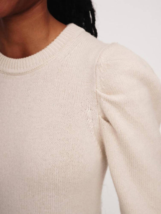 White + Warren - Cashmere Blend Puff Sleeve Dress