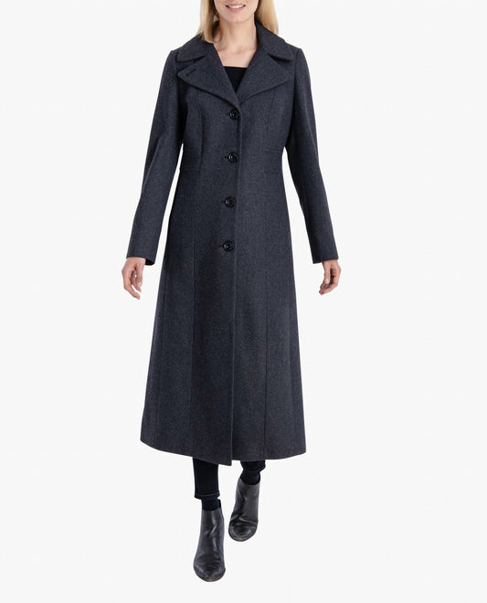London Fog - Single Breasted Maxi Peacoat