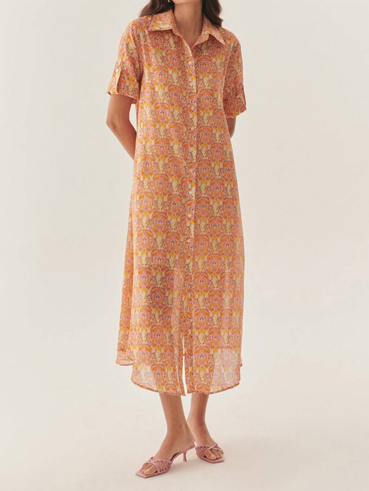 Exquise - Kailani Midi Floral Patterned Shirt Dress