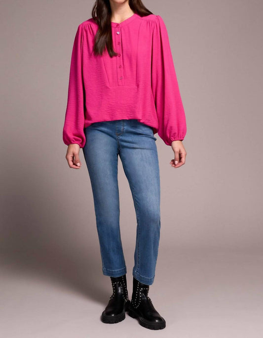 Tribal - Airflow Long Sleeve Mandarin Collar Blouse