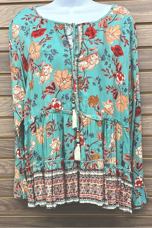 Nostalgia - Women's Floral Bell Sleeve