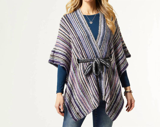 Coco + Carmen - Chevela Tie Waist Ombre Stripe Ruana