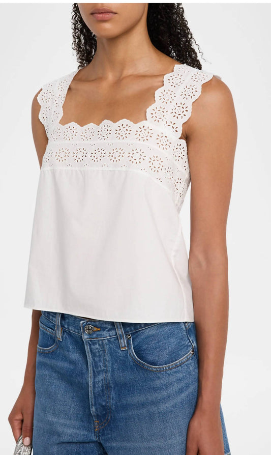 Frame - Eyelet Tank Top