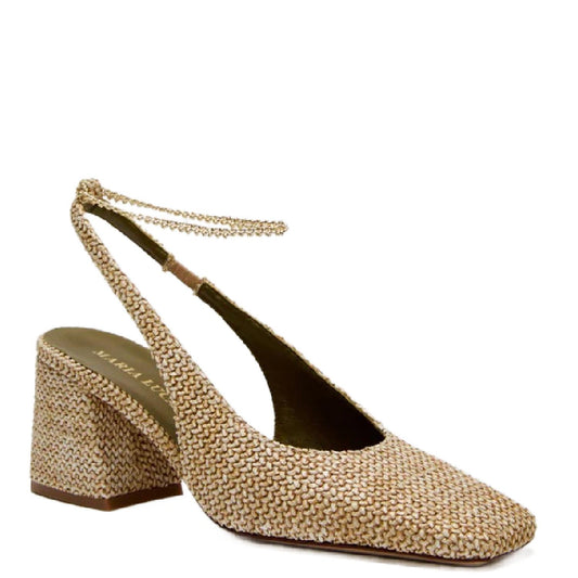 Maria Luca - Women's Ilaria Raffia Leather Heels Pumps