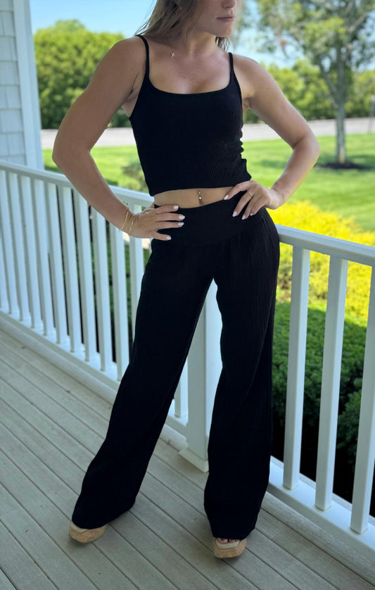 Bobi - Fold Over Waist Beach Pant