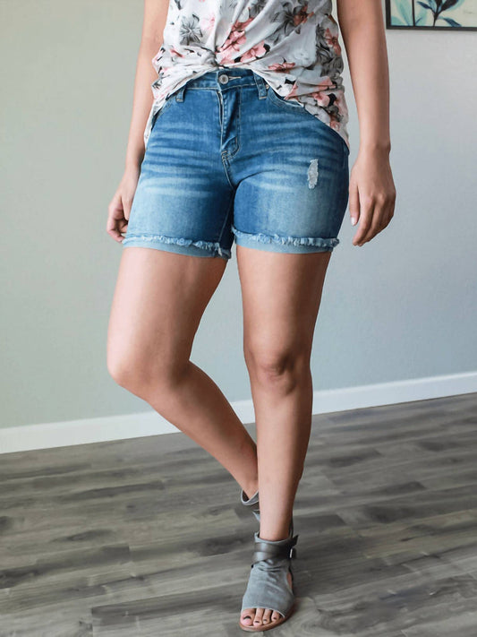 Kancan - Distressed Denim Shorts