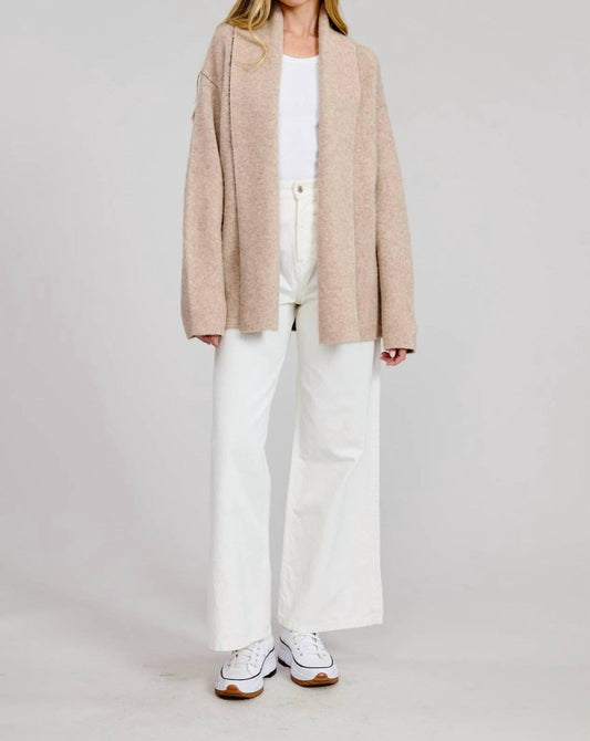 Flat White - Puppy Jacquard Sweater Cardigan