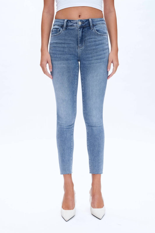 Bayeas - Mid Rise Stretch Ankle Skinny Denim Jean
