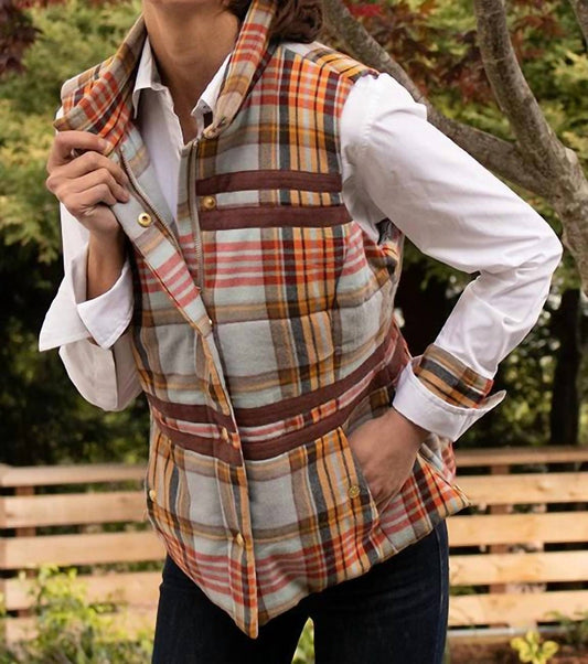 Dizzy-Lizzie - Rosey Plaid Vest