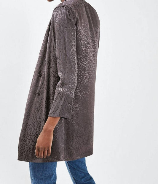 Topshop - Leopard Print Jacquard Soft Blazer