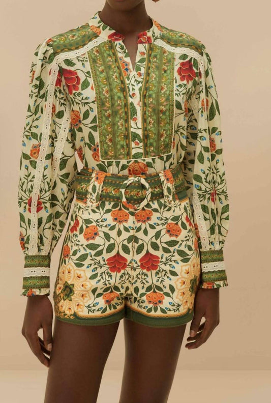 Farm Rio - Sand Garden Tapestry Shorts