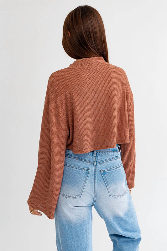 Le Lis - Long Sleeve Mock Neck Top