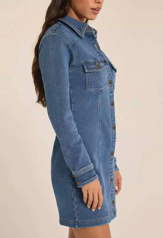Z Supply - CANDICE KNIT DENIM DRESS