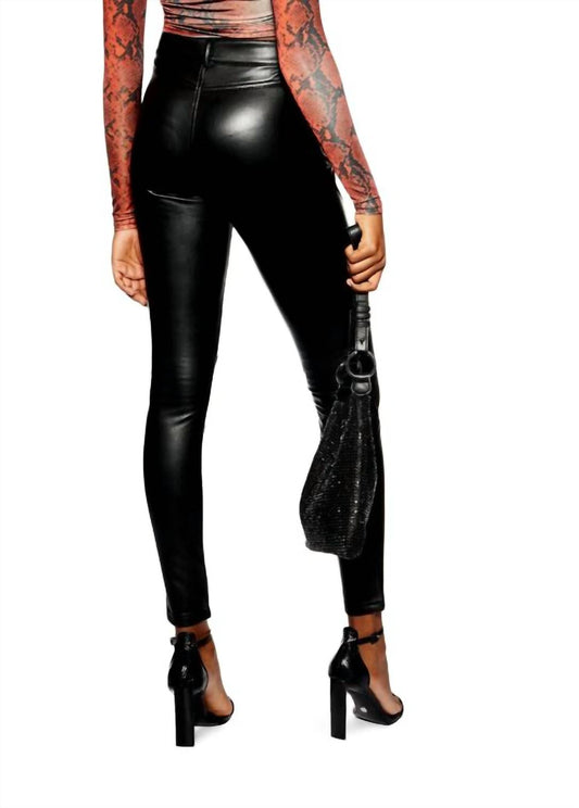 Topshop - Vegan Leather High Rise Biker Pants