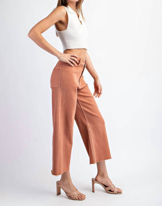 Ee:Some - Straight Leg Cropped Pants - ankle - clothing - cotton - blend