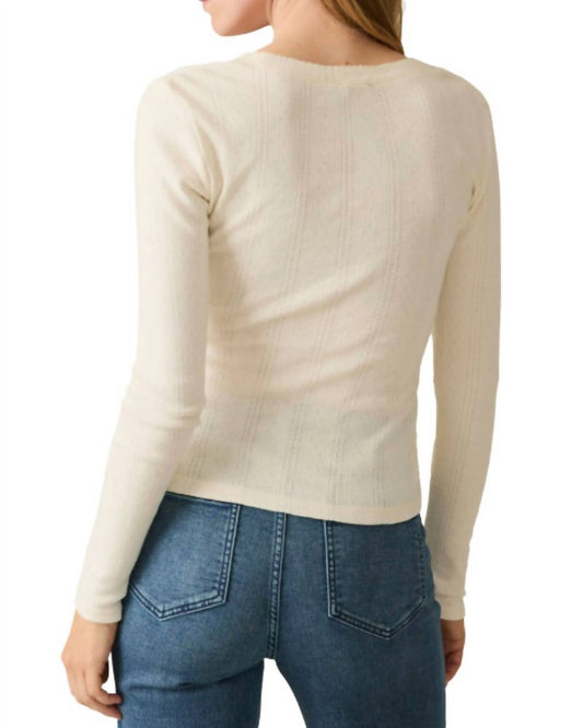 Faherty - Pacific Pointelle Scoop Neck Tee Top