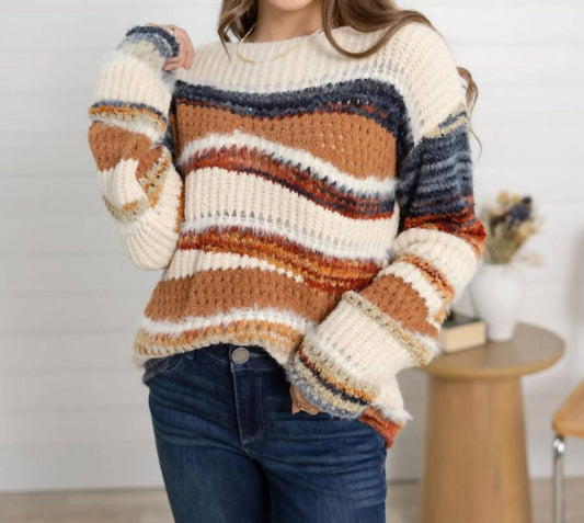 Charlie B - Long Sleeve Patchwork Sweater