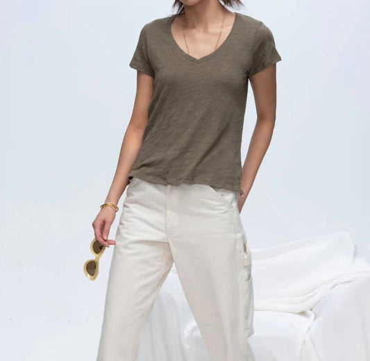 Atm - Schoolboy V-neck Short Sleeve Tee