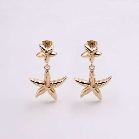 Alv Jewels - Women's Double Star Earrings
