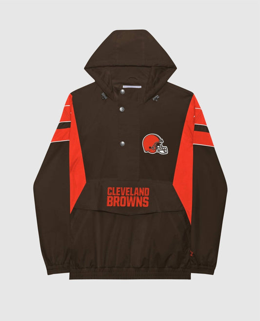 Starter - Men's Cleveland Browns Home Team Half-zip Starter Jacket