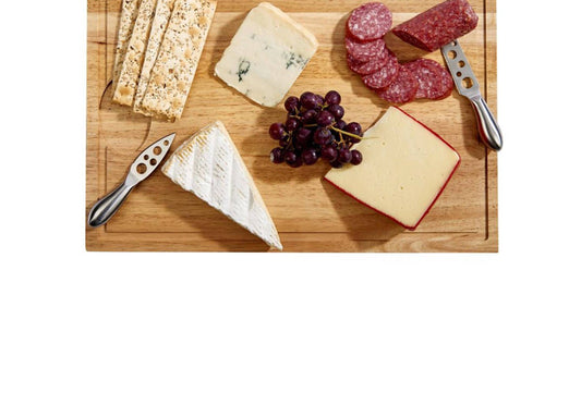 Creative Gifts International - Rubberwood Cutting Board with Well - 18" x 12"