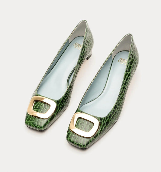 Frances Valentine - Women's Mary Croc Mini Block Heel