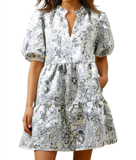 Sugarlips - Christina Jacquard Jacey Babydoll Mini Dress