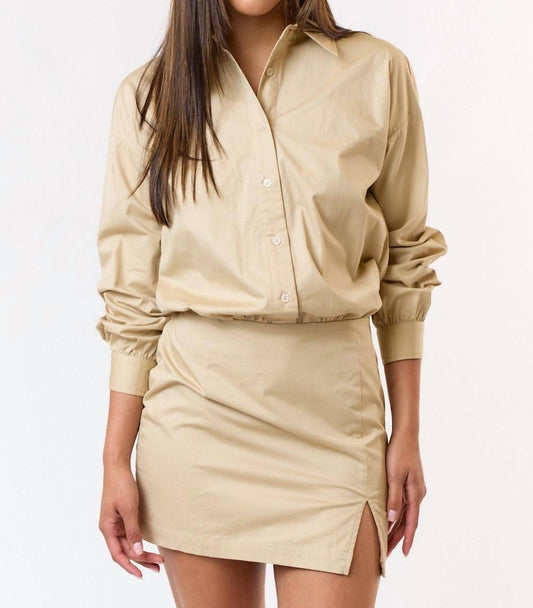 Blue Blush - Sleek Simple Mini Dress