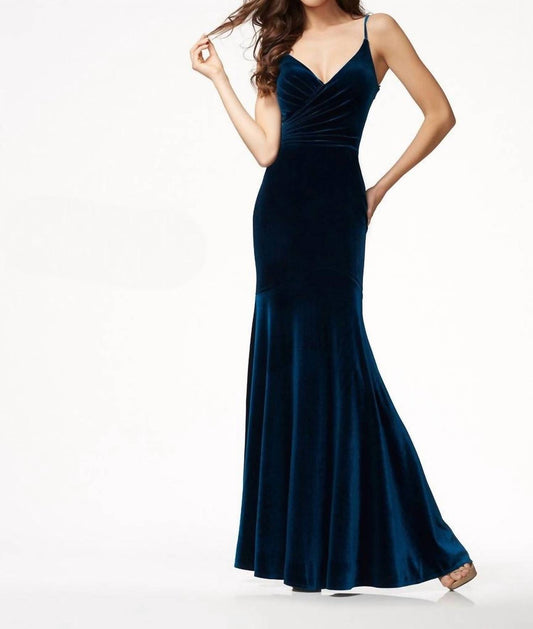 VELVET LONG DRESS