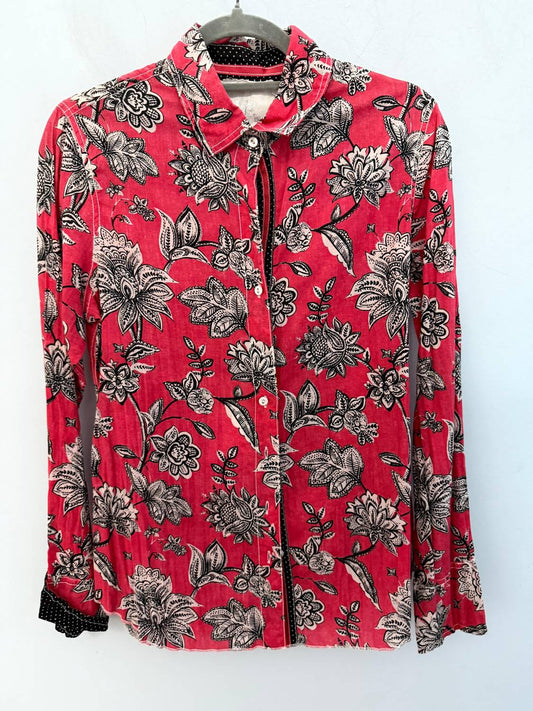 Cino - Women's Floral Long Sleeve Button Up Shirt