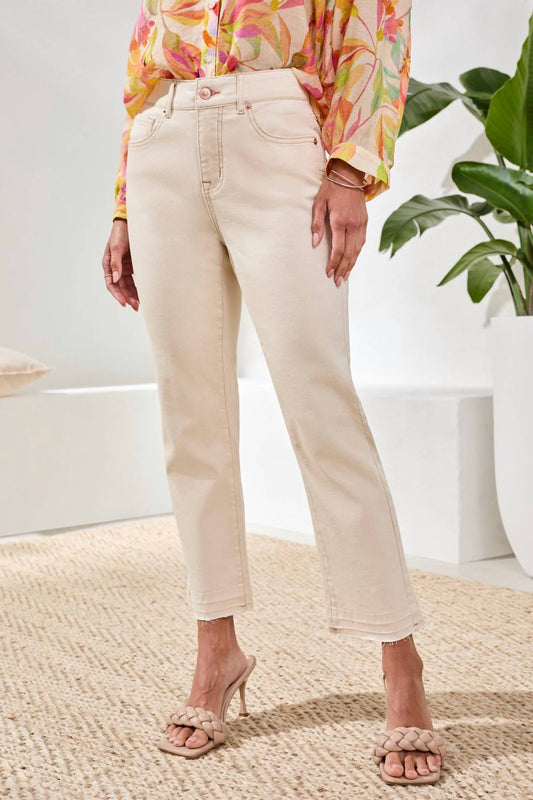 Tribal - Sophia Curvy Micro Flare Crop Jeans