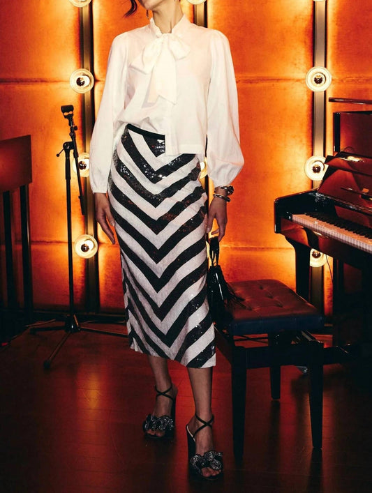 Love The Label - Augusta Sequin Midi Skirt