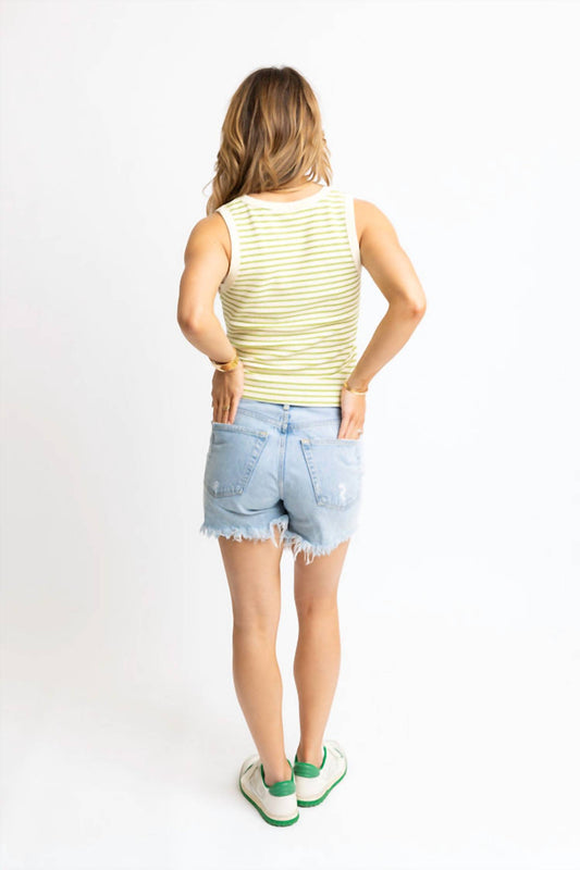 Karlie - Stripe Knit Novelty Vest Top