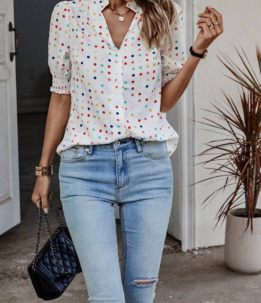 Elings - Bobby Polka Dot Blouse - blouses - clothing - polka - dot