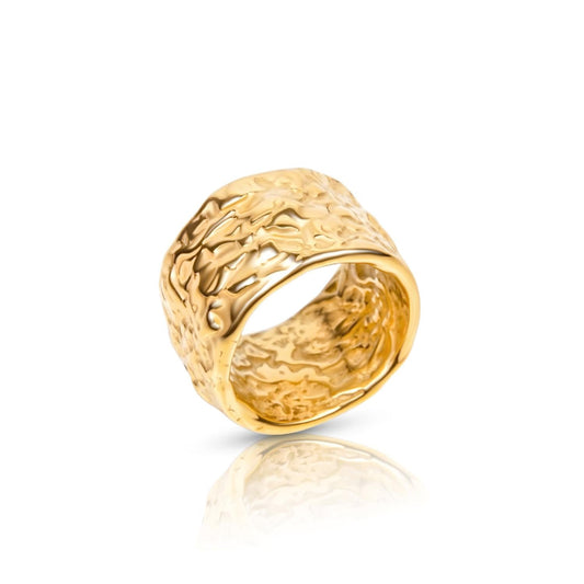 Ellie Vail - Women's Logan Textured Ring - gold - jewelry - rings