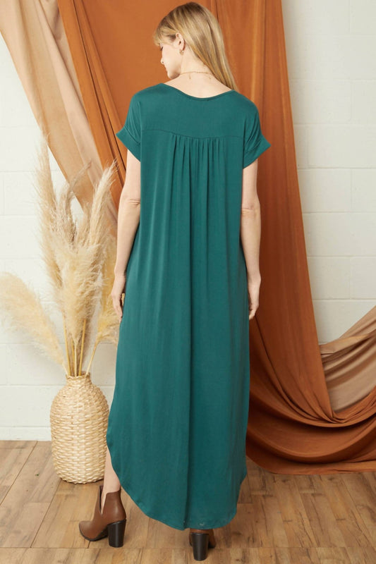 Entro - Everyday Pocket Maxi Dress, - clothing - dresses - green